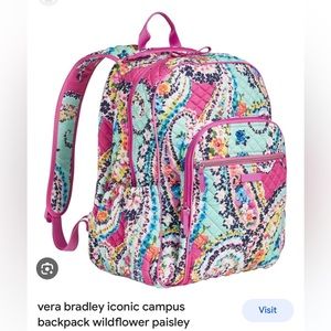 Vera Bradley | Wildflower Paisley Iconic Campus Backpack